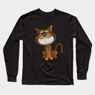 cat with a big smile Long Sleeve T-Shirt